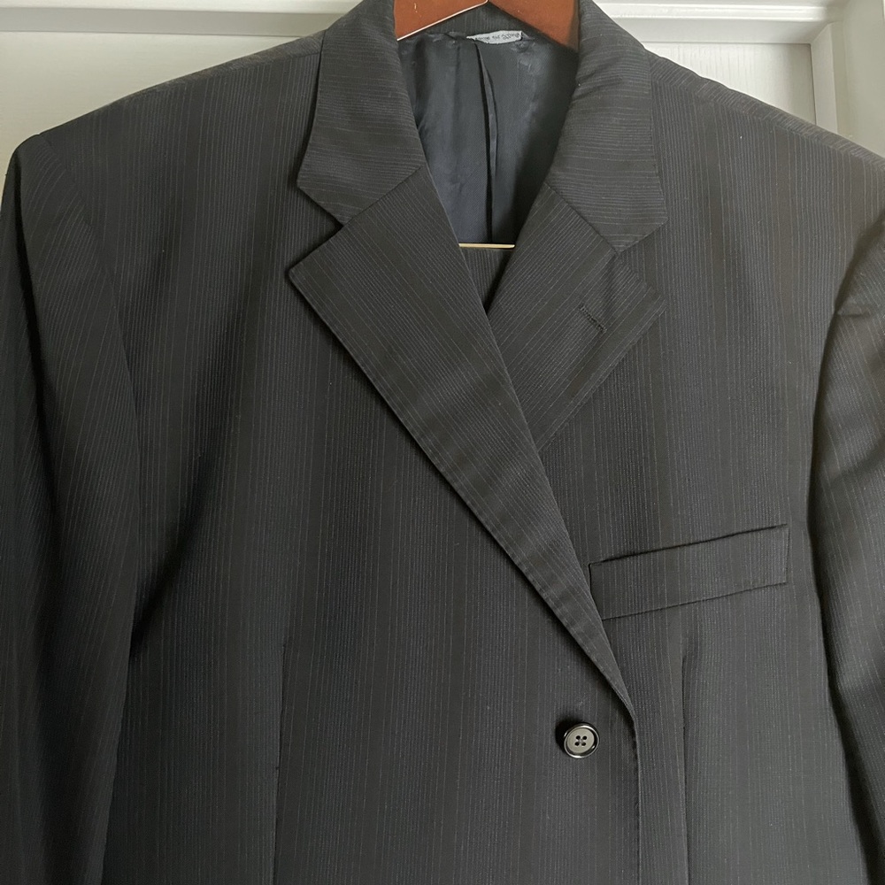 Black Pinstripe Gianluca Suit Set
